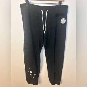 Monrow for Peloton Star Print Patch Jogger Sweatpants, Size Large